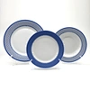 Blue Geometric Cup and Saucer